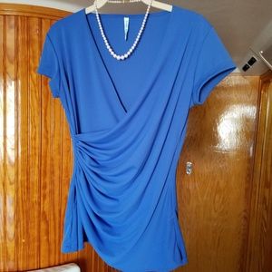 NWT - Patti Biggs Resort Wear Faux Wrap Royal Blue